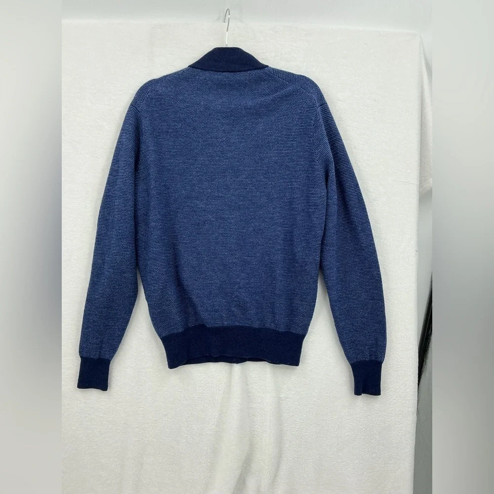 Peter Millar Men's Deep Blue Zip-Up Sweater A536